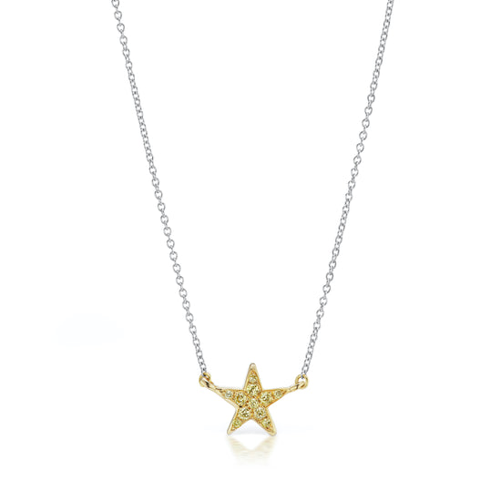 J Fine Yellow Diamond Star Necklace