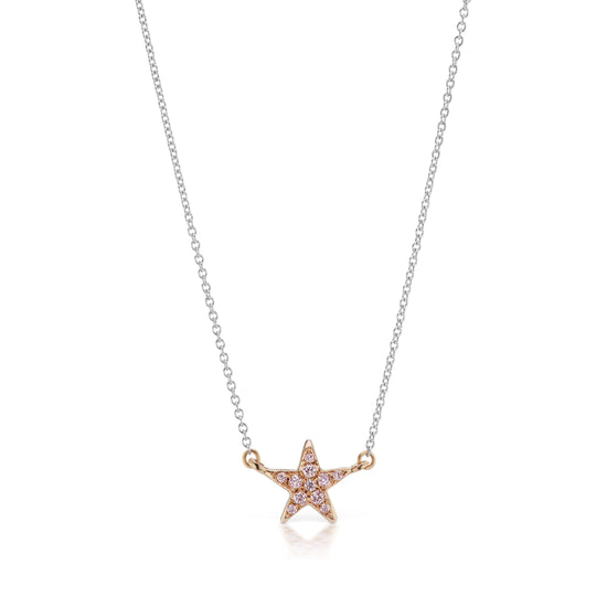 Pink Diamond Star Necklace