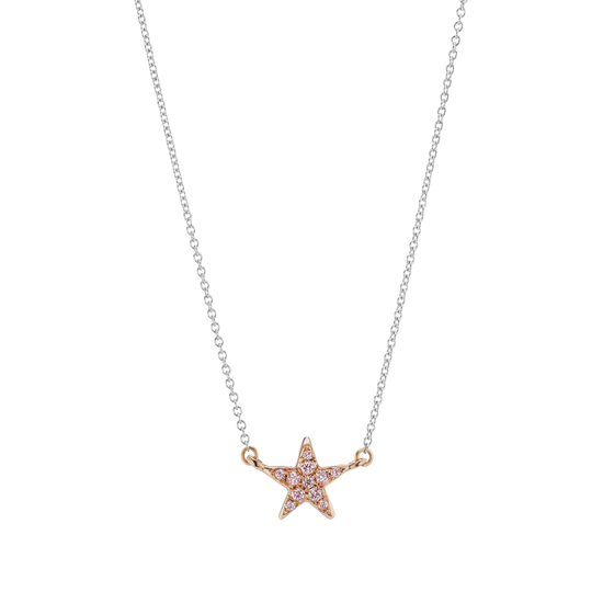 Pink Diamond Star Necklace