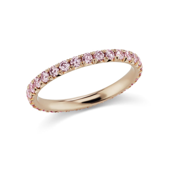 Argyle Pink Diamond French Pave Band 7P/PP