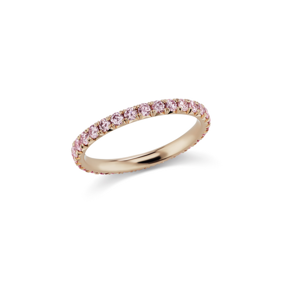 J Fine Argyle Pink Diamond French Pave Band 7P/PP