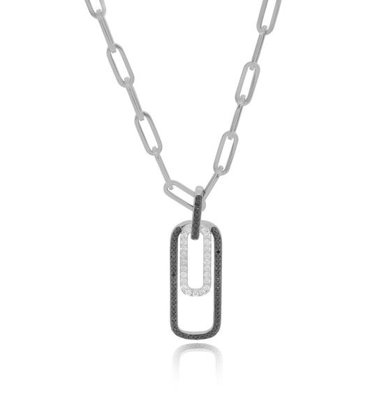 Black and White Diamond Necklace