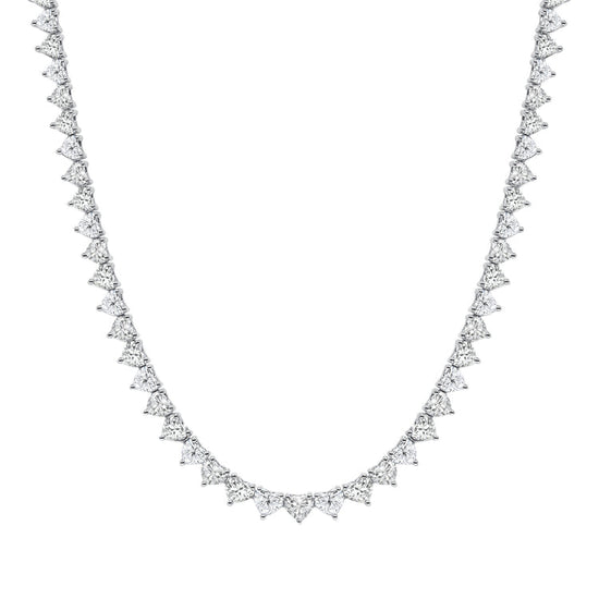Heart Shaped Riviera Diamond Necklace