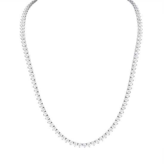 3-Prong Diamond Tennis Necklace