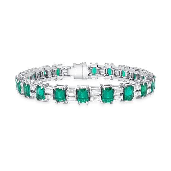 12CT Emerald and Diamond Bracelet