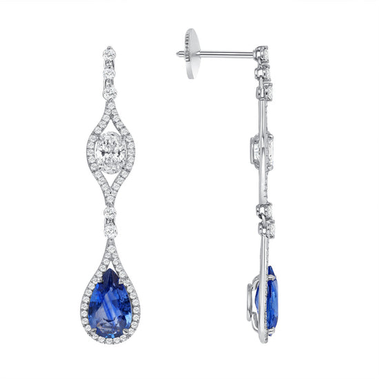 5CT Sapphire Drop Earrings