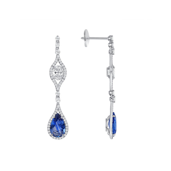 5CT Sapphire Drop Earrings