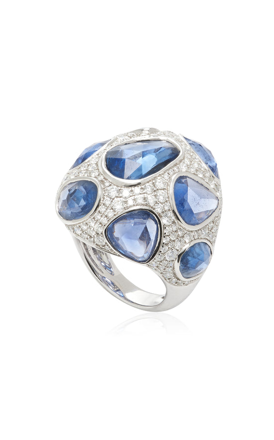 Organic Blue Sapphire Ring