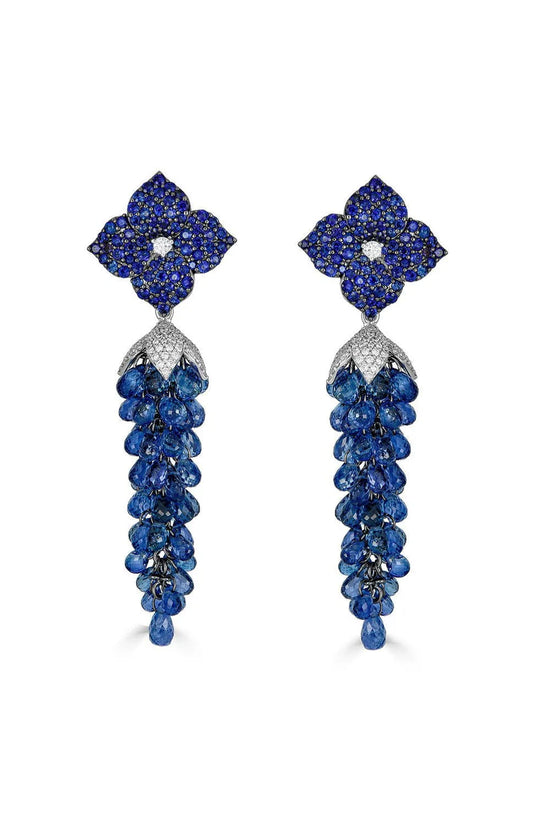 Sapphire Briolette Drop Earrings