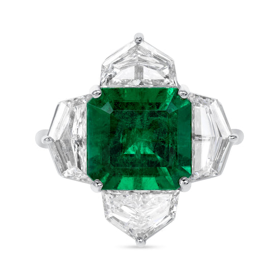 3.72CT Emerald and Diamond Ring