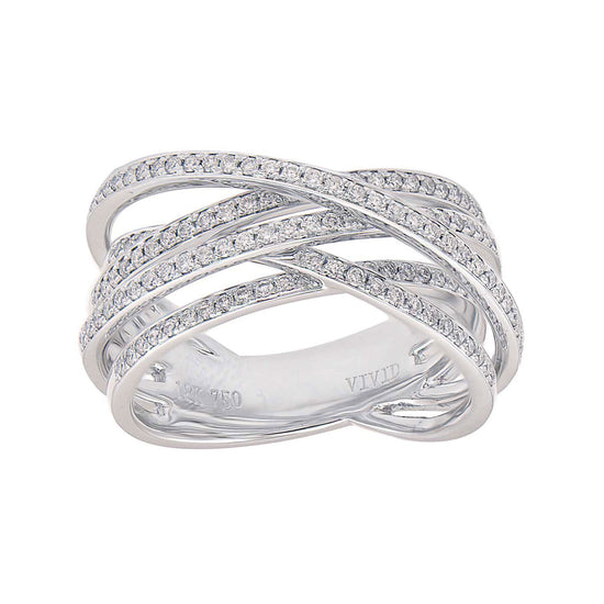 Diamond Crossover Ring