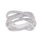 Diamond Crossover Ring