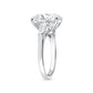 Oval Cut Diamond and Baguette Diamond Side Stone Ring