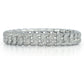 Small Groumette Diamond Link Stretch Bracelet in White Gold