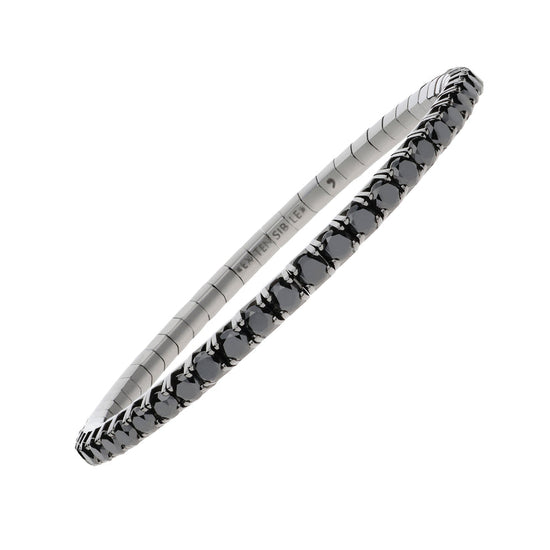 6.75CT Black Diamond Stretch Tennis Bracelet