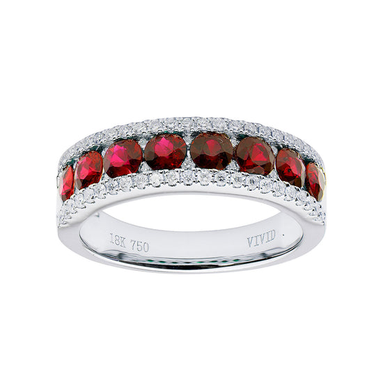 Round-Cut Ruby Ring