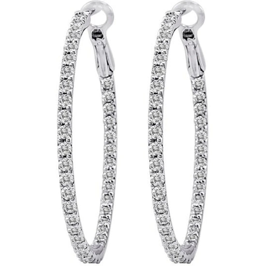 Inner-Outer Diamond Hoop Earrings