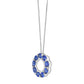 Sapphire and Diamond Circle Pendant