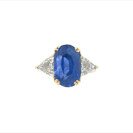 Oval Sapphire and Diamond Ring