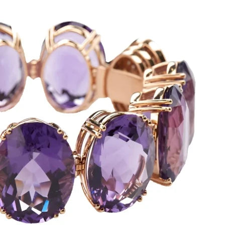 The Oval Cut Amethyst Bracelet