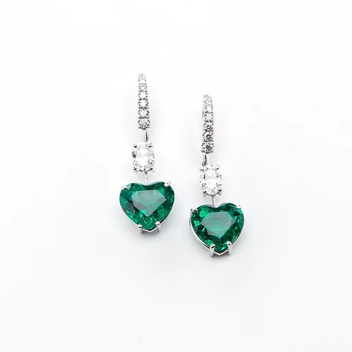 The Emerald Heart Earrings
