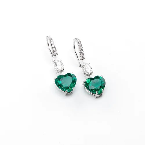 The Emerald Heart Earrings