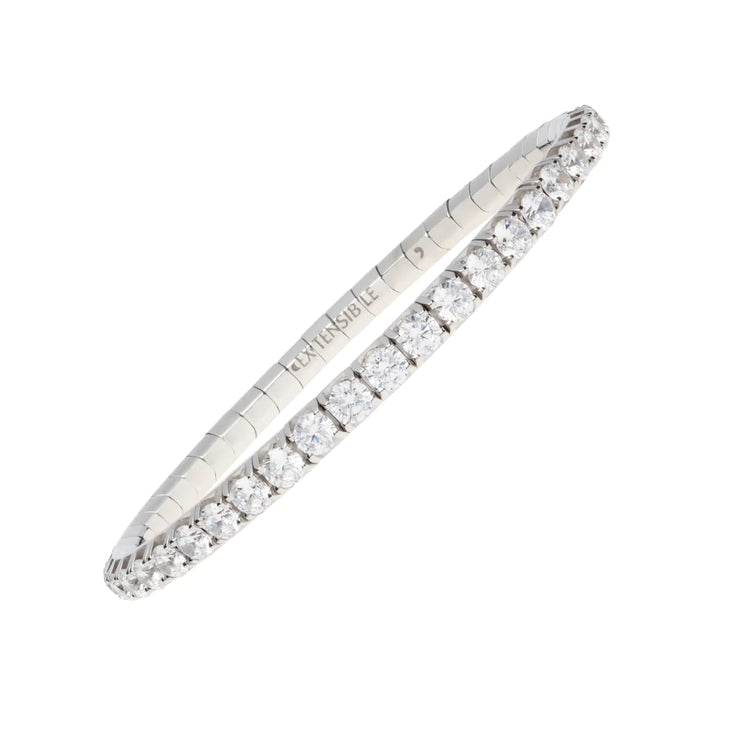 9.05 CT Diamond Stretch Tennis Bracelet with round cut white diamonds