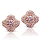 18K pink gold Floral stud earrings adorned with 0.54 ct argyle pink diamonds