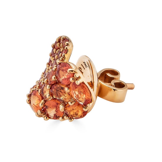 Piranesi Orange Sapphire Heart Earrings