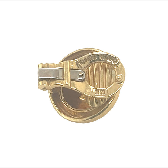 David Webb Hammered Gold Earrings