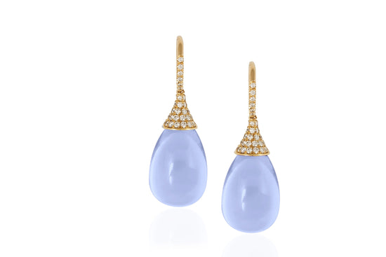 Blue Chalcedony Drop Earrings
