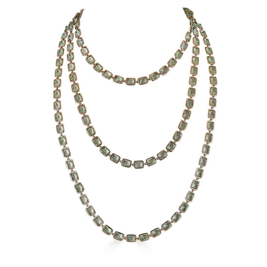 Piranesi Emerald Cut Grey Amethyst Necklace