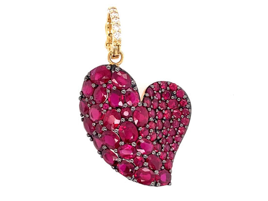 Large Ruby Heart Pendant