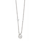 18-inch platinum necklace featuring five marquise-cut diamonds and a single 10.5mm south sea cultured pearl