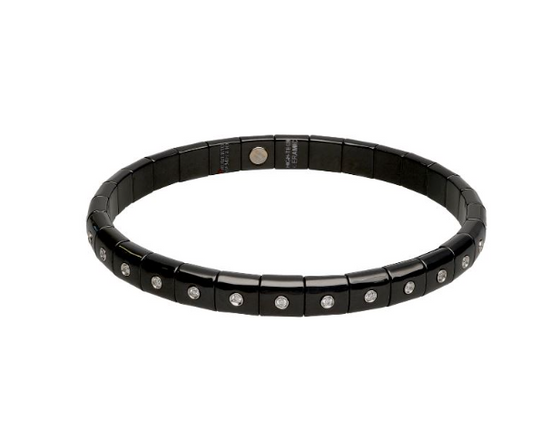 Roberto Demeglio Black Ceramic Stretch Bracelet