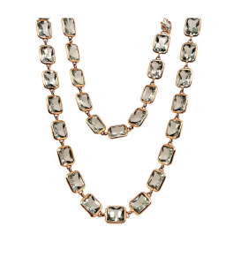 Piranesi Emerald Cut Grey Amethyst Necklace