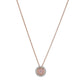 18-inch double halo necklace with a pendant adorned with argyle pink and white diamonds set on platinum and 18K pink gold