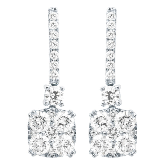 Diamond Ice Drop Earrings