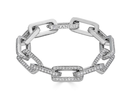 Piranesi White Diamond Link Bracelet