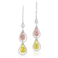 Fancy Pink and Vivid Yellow Drop Earring